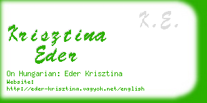 krisztina eder business card